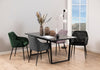 Set 2 scaune tapitate cu stofa si picioare metalice, Brooke Velvet Verde / Negru, l58xA55xH83 cm (3)