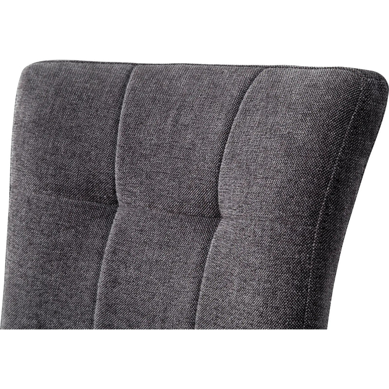 Set 2 scaune tapitate cu stofa si picioare metalice, Calanda Antracit / Crom, l46xA62xH94 cm (6)