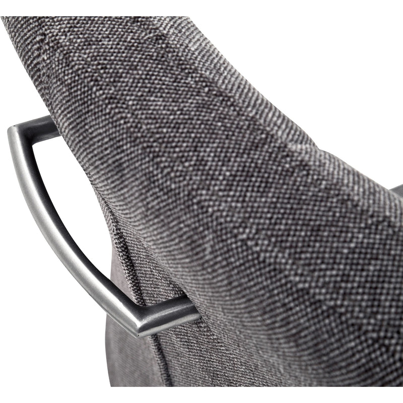 Set 2 scaune tapitate cu stofa si picioare metalice, Calanda Antracit / Crom, l46xA62xH94 cm (7)