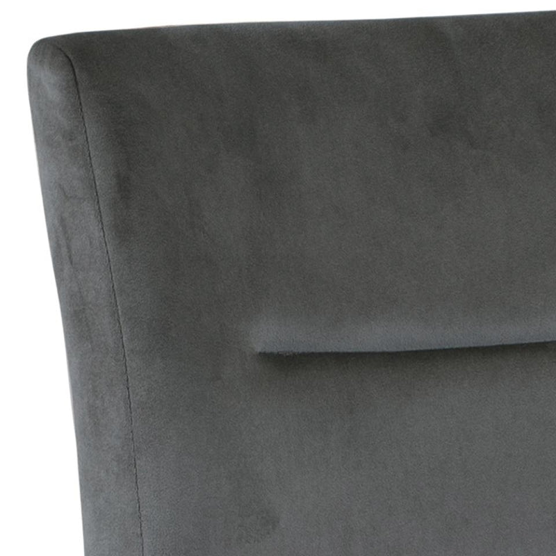 Set 2 scaune tapitate cu stofa si picioare metalice Demi Gri inchis / Negru, l45,5xA54,5xH90 cm (5)