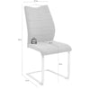 Set 2 scaune tapitate cu stofa si picioare metalice, Ferrera Capuccino / Crom, l45xA57xH99 cm (5)