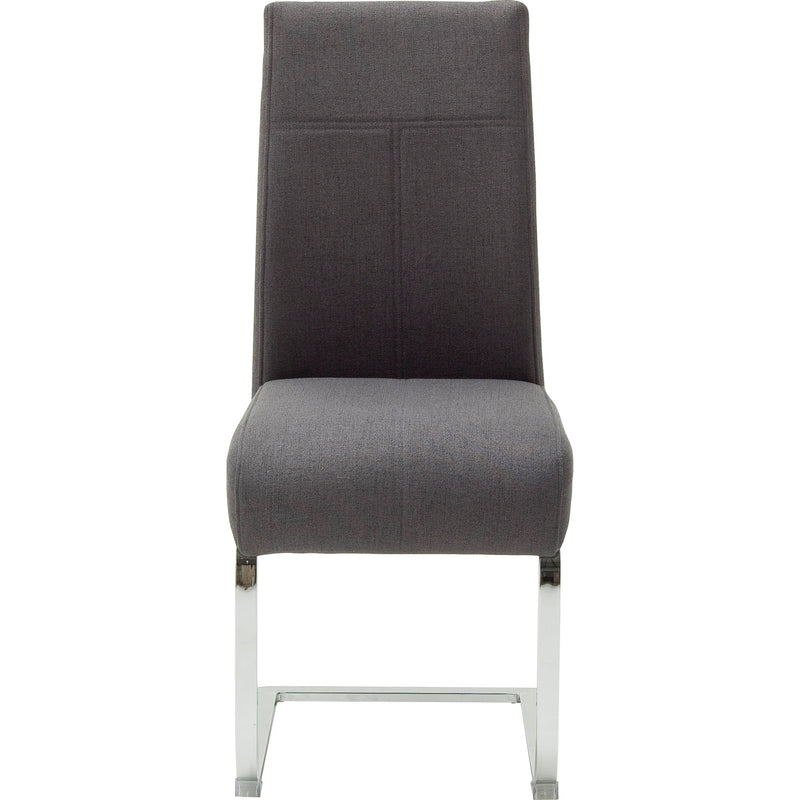 Set 2 scaune tapitate cu stofa si picioare metalice, Foshan Antracit / Crom, l43xA63xH103 cm (9)