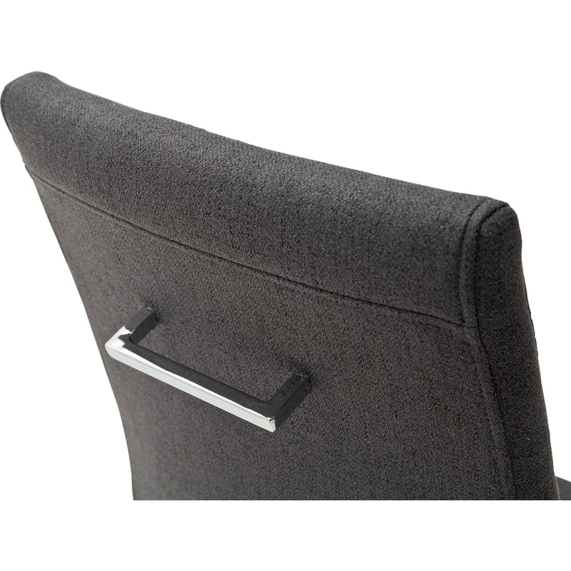 Set 2 scaune tapitate cu stofa si picioare metalice, Foshan Antracit / Crom, l43xA63xH103 cm (13)