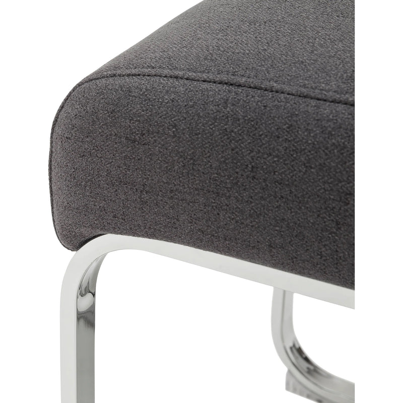 Set 2 scaune tapitate cu stofa si picioare metalice, Foshan Antracit / Crom, l43xA63xH103 cm (14)