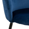 Set 2 scaune tapitate cu stofa si picioare metalice Louise Velvet Albastru Inchis / Negru, l49,5xA54xH80,5 cm (5)