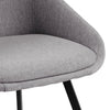 Set 2 scaune tapitate cu stofa si picioare metalice, Nils Gri deschis / Negru, l56,5xA52xH77 cm (4)