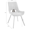 Set 2 scaune tapitate cu stofa si picioare metalice, Olympia Gri / Negru, l54xA56xH87 cm (11)