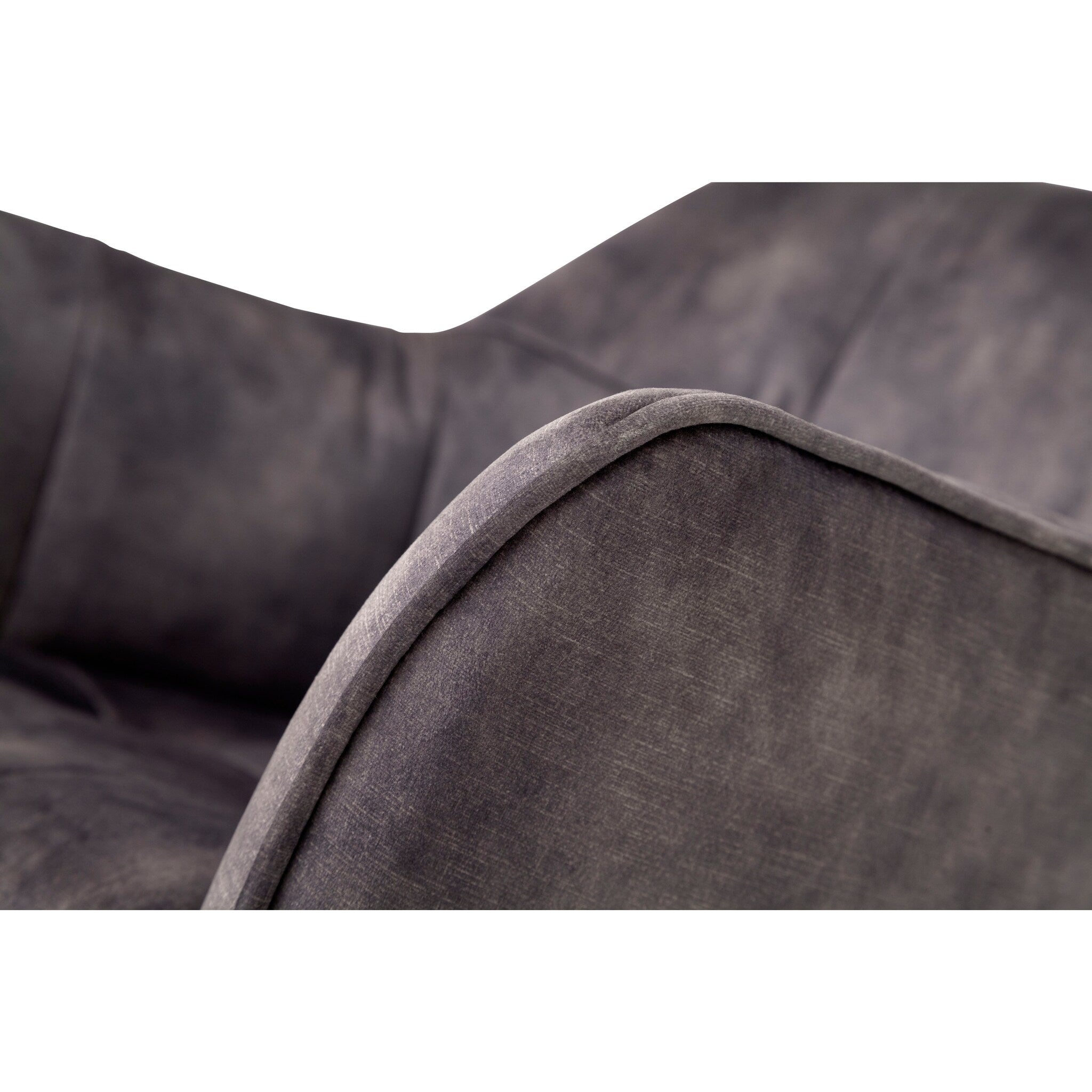 Set 2 scaune tapitate cu stofa si picioare metalice, Panama Antracit / Negru, l60xA62xH82 cm (9)