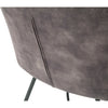 Set 2 scaune tapitate cu stofa si picioare metalice, Panama Antracit / Negru, l60xA62xH82 cm (8)