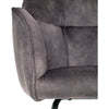 Set 2 scaune tapitate cu stofa si picioare metalice, Panama Antracit / Negru, l60xA62xH82 cm (11)