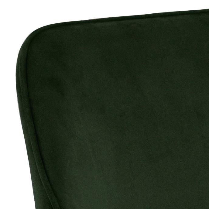 Set 2 scaune tapitate cu stofa si picioare metalice Ranja Velvet Verde Olive / Negru, l56xA59,5xH79 cm (6)