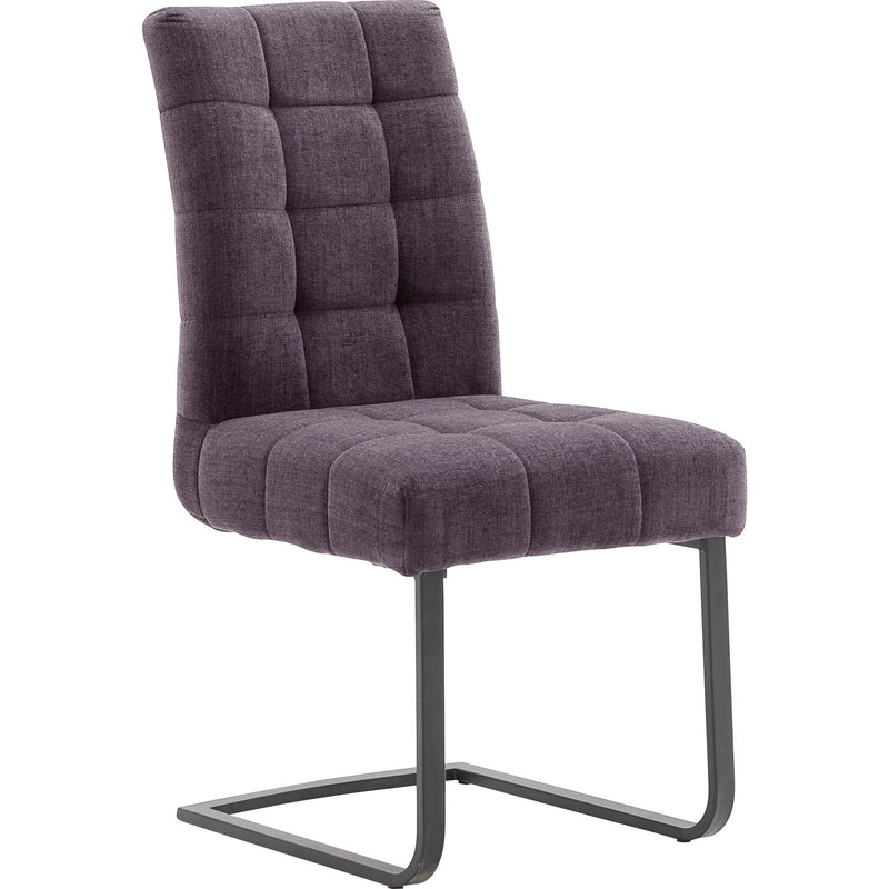 Set 2 scaune tapitate cu stofa si picioare metalice, Salta Burgundy / Crom, l48xA64xH96 cm (6)