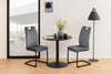 Set 2 scaune tapitate cu stofa si picioare metalice, Ulla Velvet Gri inchis / Negru, l43xA58xH100 cm (1)