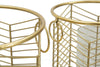Set 2 suporturi metalice pentru lumanari Ring Auriu, Ø23,5xH25 / Ø19xH24 cm (2)