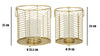 Set 2 suporturi metalice pentru lumanari Ring Auriu, Ø23,5xH25 / Ø19xH24 cm (7)