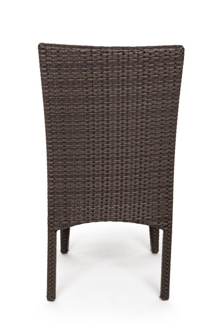 Set 4 scaune de gradina / terasa din fibre sintetice si metal Antalys Maro, l47xA58xH93 cm (5)