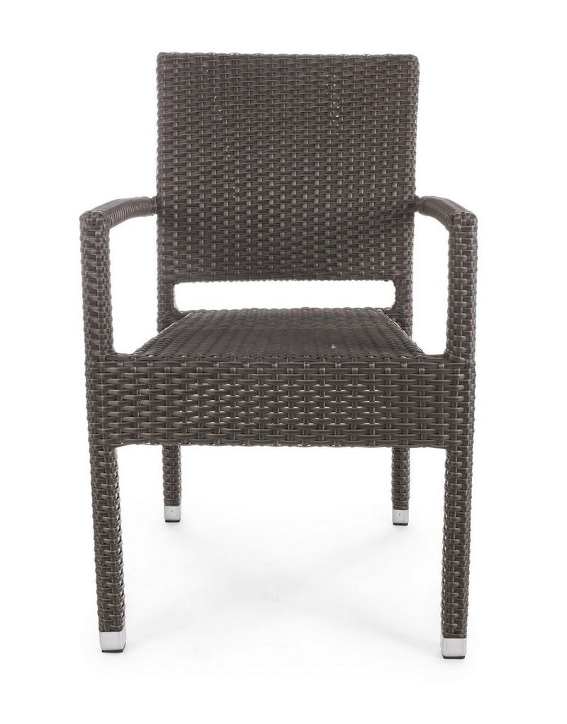 Set 4 scaune de gradina / terasa din fibre sintetice si metal Astoni Maro, l56xA59xH86 cm (3)