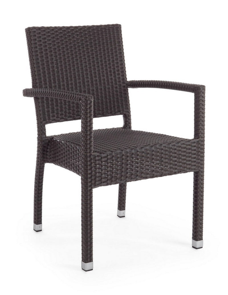 Set 4 scaune de gradina / terasa din fibre sintetice si metal Astoni Maro, l56xA59xH86 cm (2)