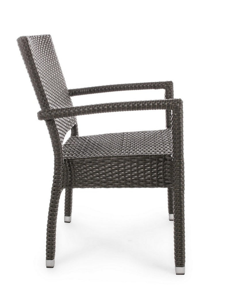 Set 4 scaune de gradina / terasa din fibre sintetice si metal Astoni Maro, l56xA59xH86 cm (5)