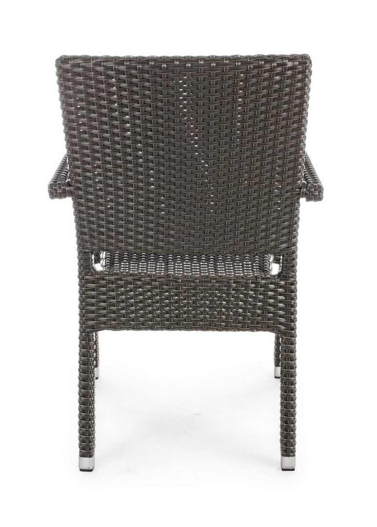 Set 4 scaune de gradina / terasa din fibre sintetice si metal Astoni Maro, l56xA59xH86 cm (4)