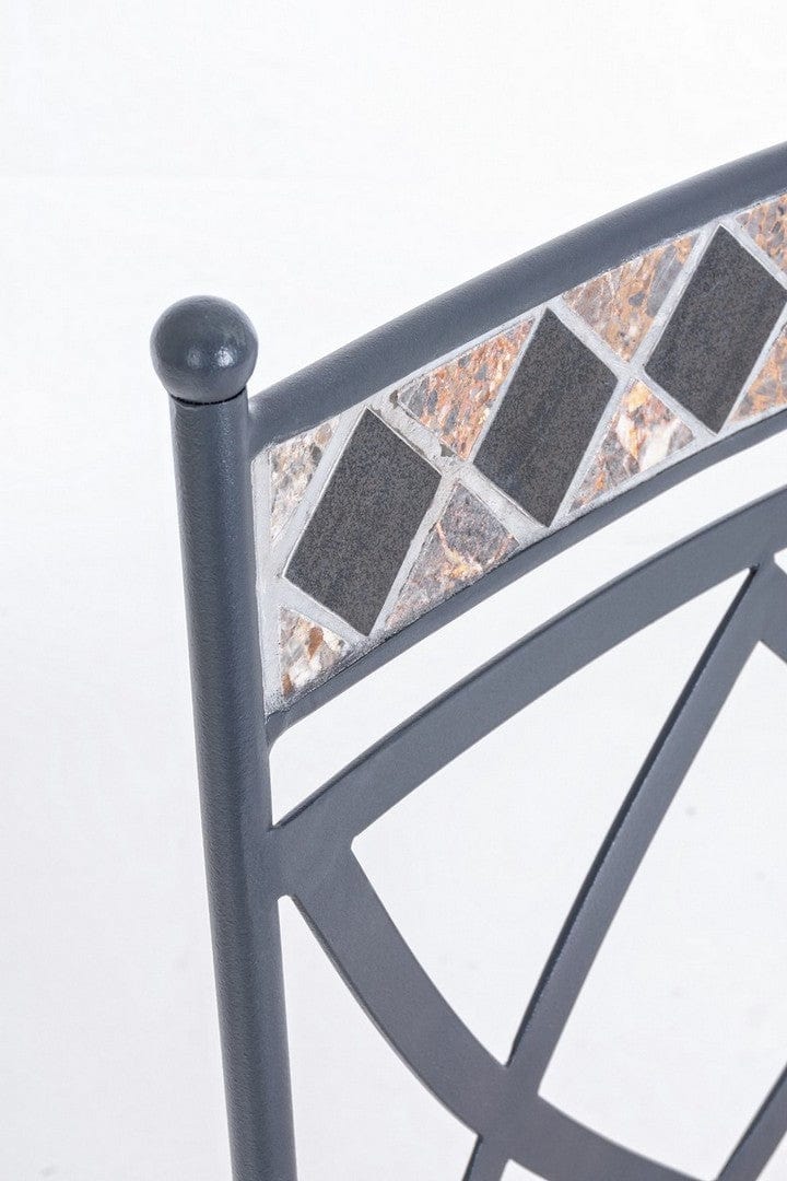Set 4 scaune de gradina / terasa din metal cu perne detasabile, Berkley Gri, l54xA53xH94 cm (3)