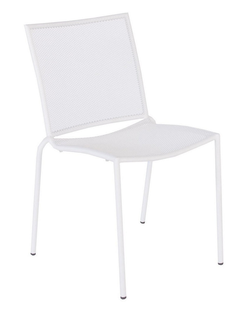 Set 4 scaune de gradina / terasa din metal Circe Alb, l51xA52,5xH80,5 cm (1)