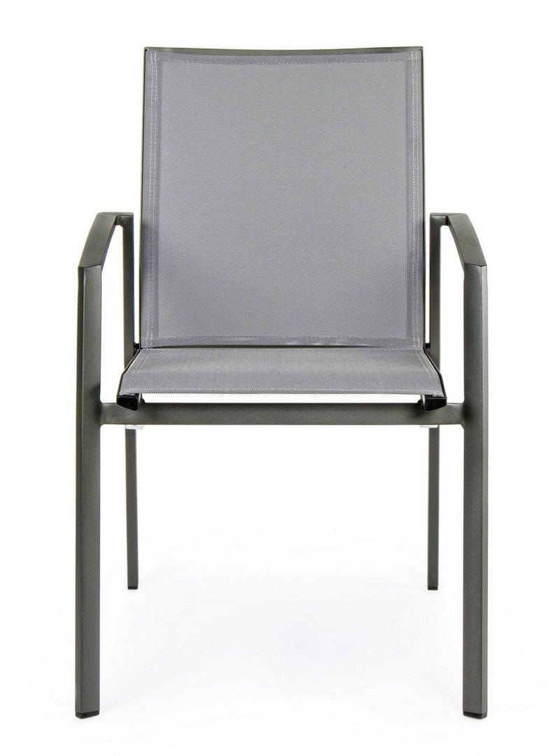 Set 4 scaune de gradina / terasa din metal Cruise Gri / Antracit, l57xA57xH87,5 cm (5)