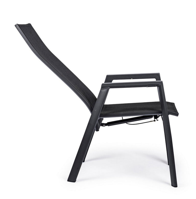 Set 4 scaune de gradina / terasa din metal, cu spatar reglabil, Steven Antracit, l59,5xA72xH112 cm (7)