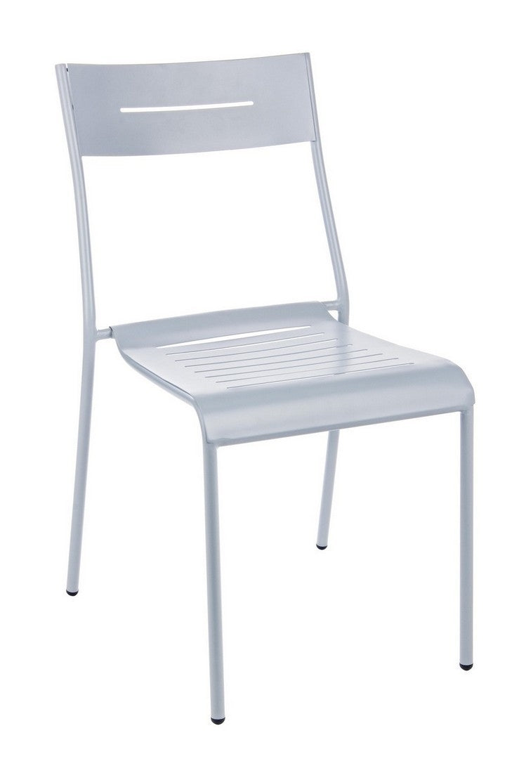 Set 4 scaune de gradina / terasa din metal Issy Gri Bleu, l48xA60xH81 cm (1)