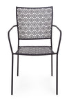 Set 4 scaune de gradina / terasa din metal Jodie Antracit, l57xA55xH89 cm (3)