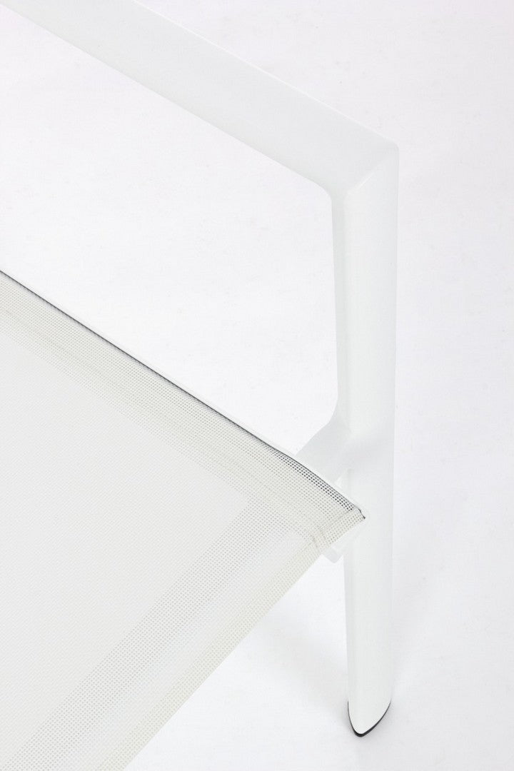 Set 4 scaune de gradina / terasa din metal si material textil, Konnor Alb, l56,2xA60xH88 cm (11)