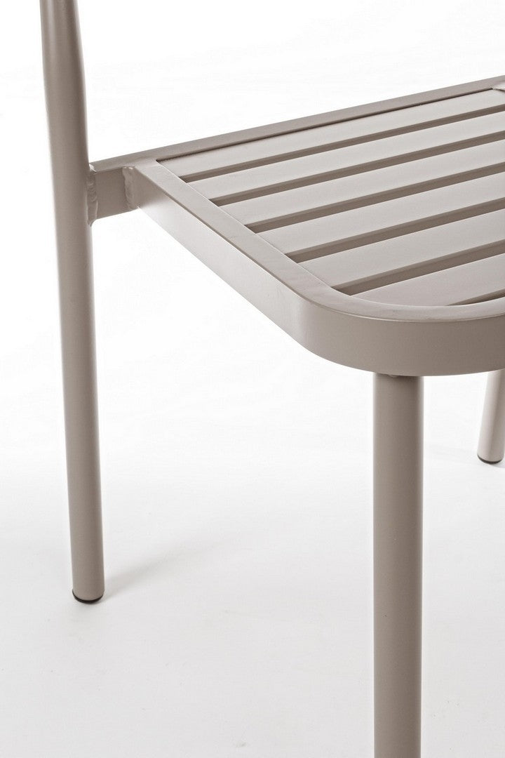 Set 4 scaune de gradina / terasa din metal Lennie Grej, l50xA59xH88,5 cm (5)