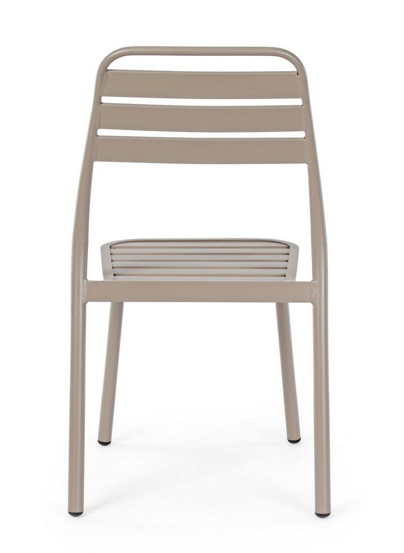 Set 4 scaune de gradina / terasa din metal Lennie Grej, l50xA59xH88,5 cm (4)