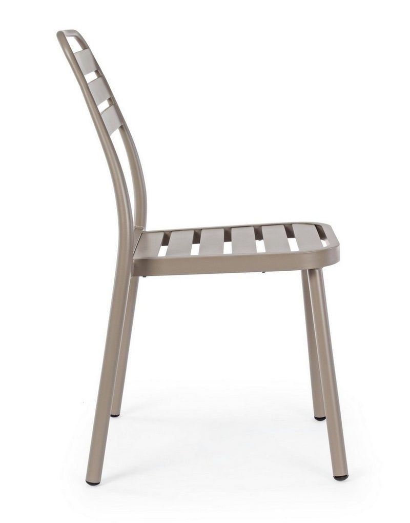 Set 4 scaune de gradina / terasa din metal Lennie Grej, l50xA59xH88,5 cm (3)