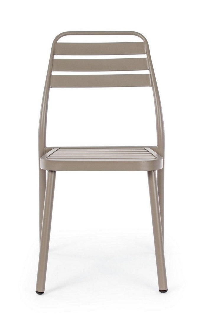 Set 4 scaune de gradina / terasa din metal Lennie Grej, l50xA59xH88,5 cm (2)