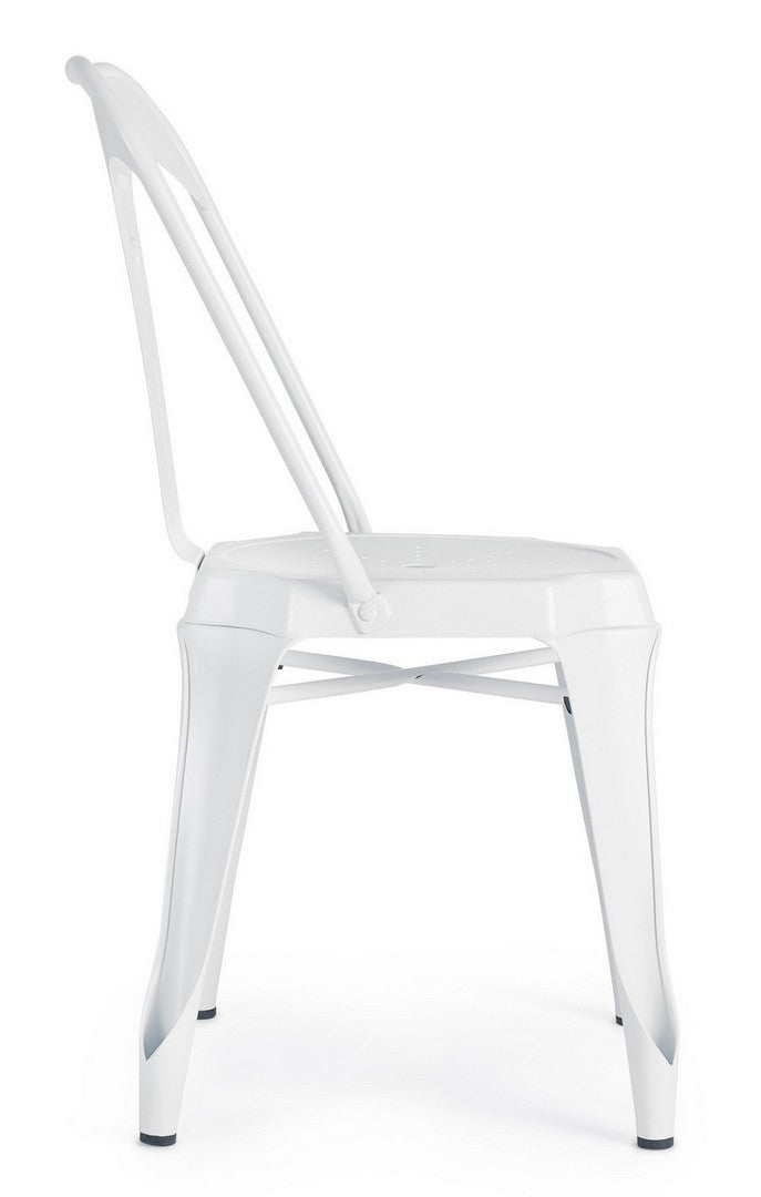 Set 4 scaune din metal Minneapolis Alb, l44xA53xH83 cm (4)