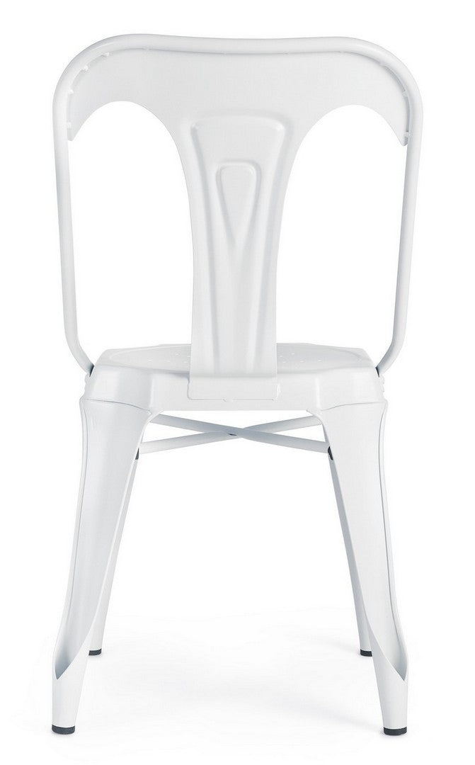 Set 4 scaune din metal Minneapolis Alb, l44xA53xH83 cm (3)