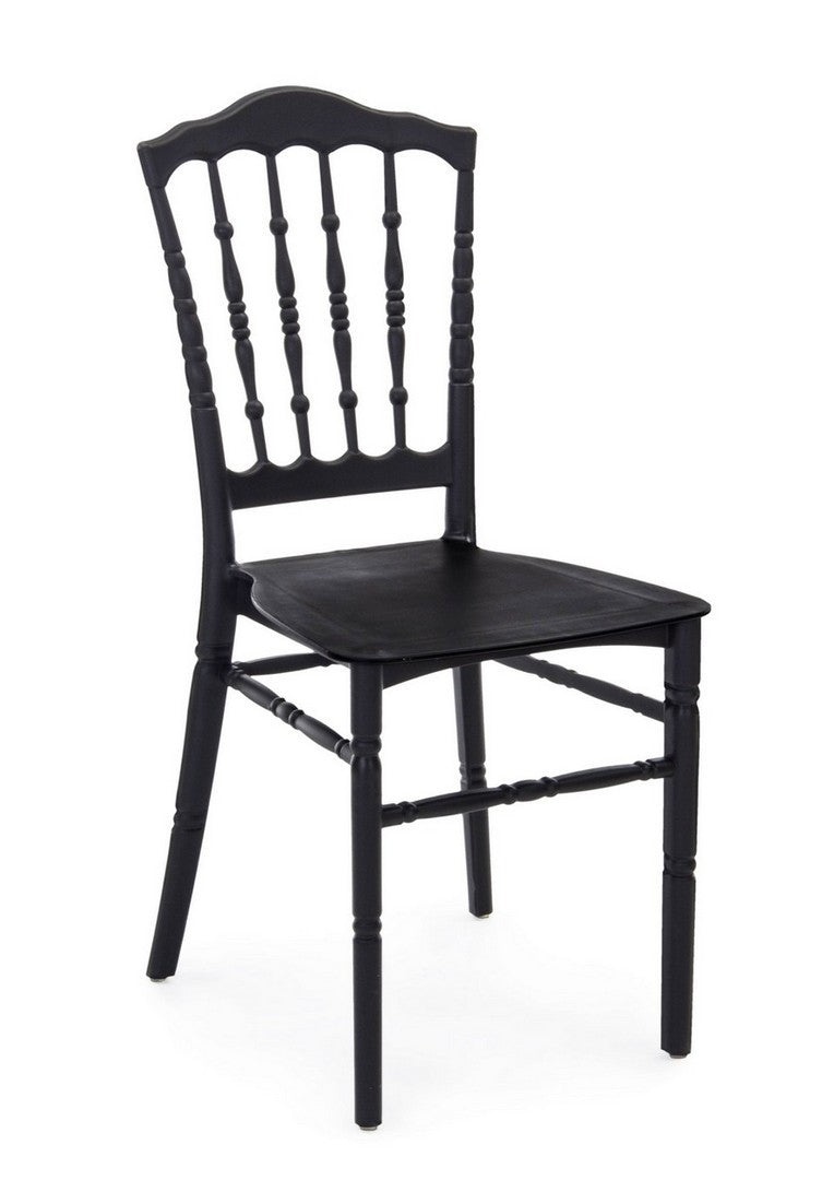 Set 4 scaune din plastic Cooper Negru, l40,5xA41xH89 cm (1)