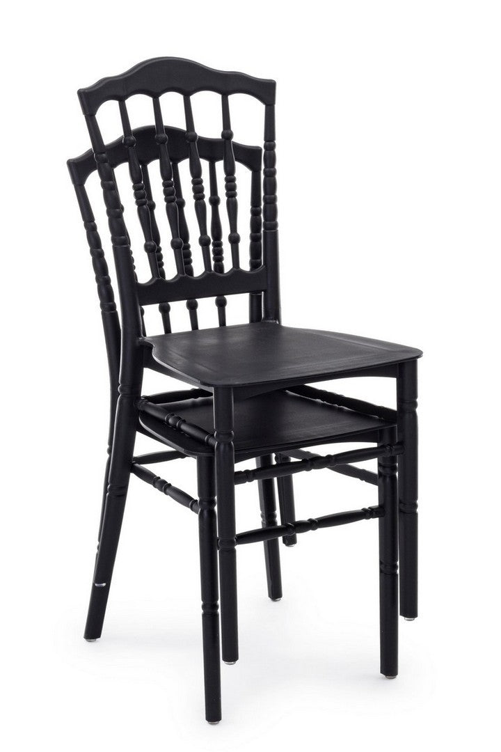 Set 4 scaune din plastic Cooper Negru, l40,5xA41xH89 cm (5)