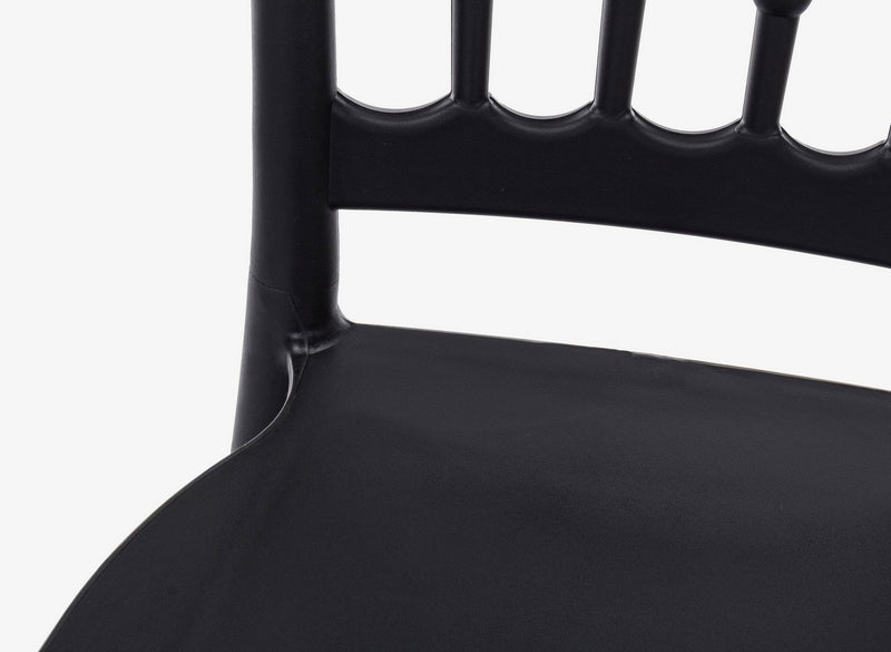 Set 4 scaune din plastic Cooper Negru, l40,5xA41xH89 cm (7)
