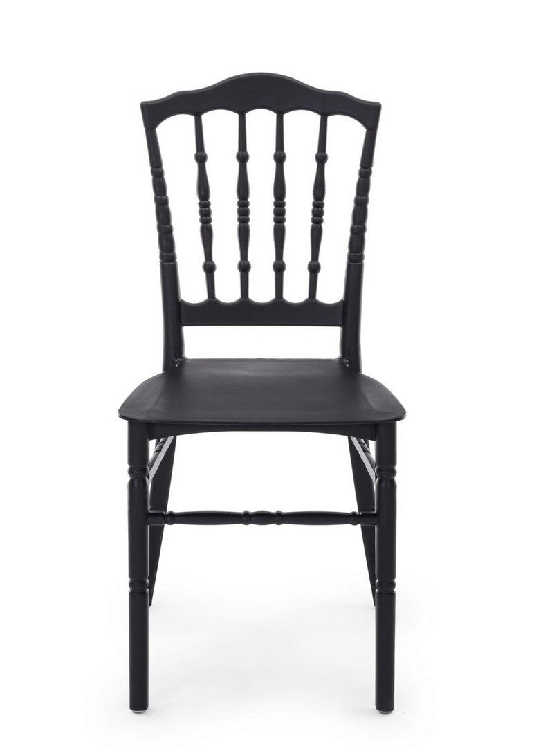 Set 4 scaune din plastic Cooper Negru, l40,5xA41xH89 cm (2)