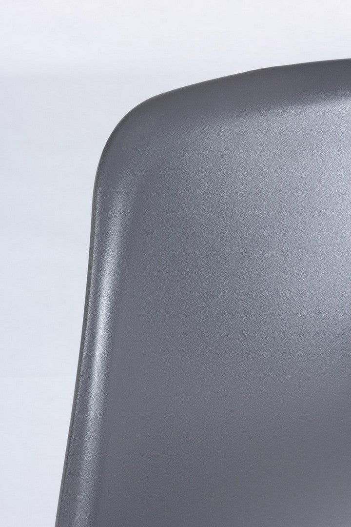 Set 4 scaune din plastic cu picioare metalice Iris Gri, l45xA52xH84 cm (2)