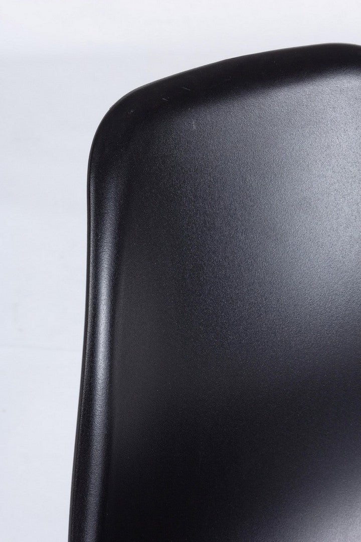 Set 4 scaune din plastic cu picioare metalice Iris Negru, l45xA52xH84 cm (3)