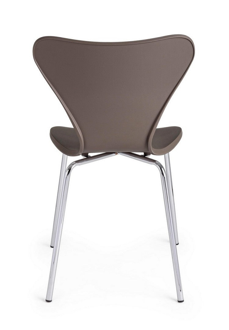 Set 4 scaune din plastic cu picioare metalice Tessa Camel / Crom, l50xA49,5xH82 cm (3)