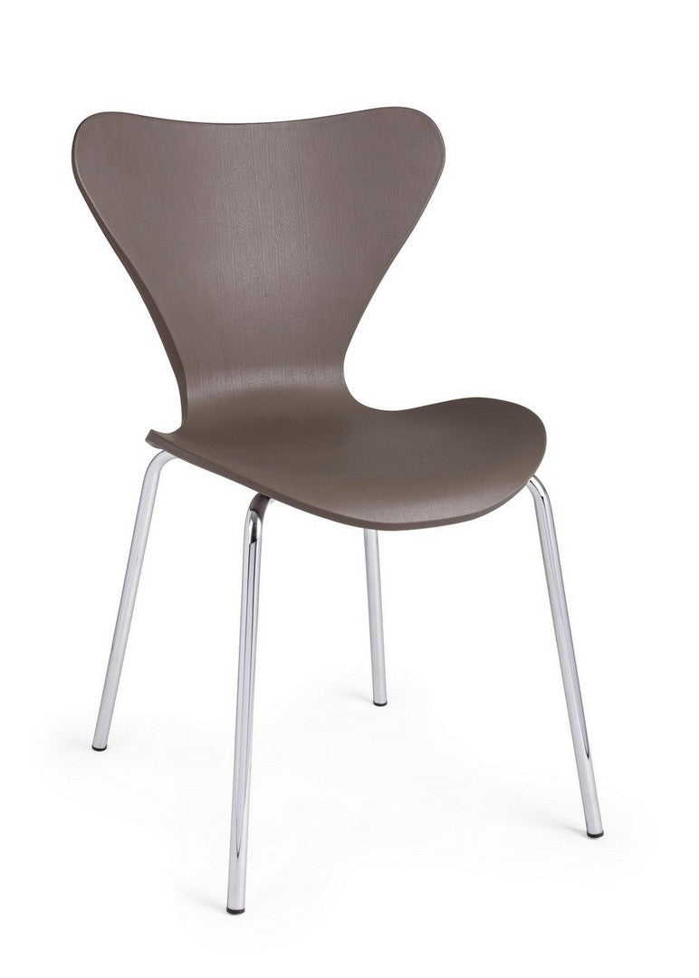 Set 4 scaune din plastic cu picioare metalice Tessa Camel / Crom, l50xA49,5xH82 cm (1)