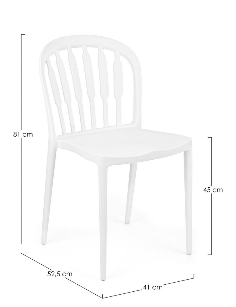 Set 4 scaune din plastic Paxton Alb, l41xA52,5xH81 cm (5)
