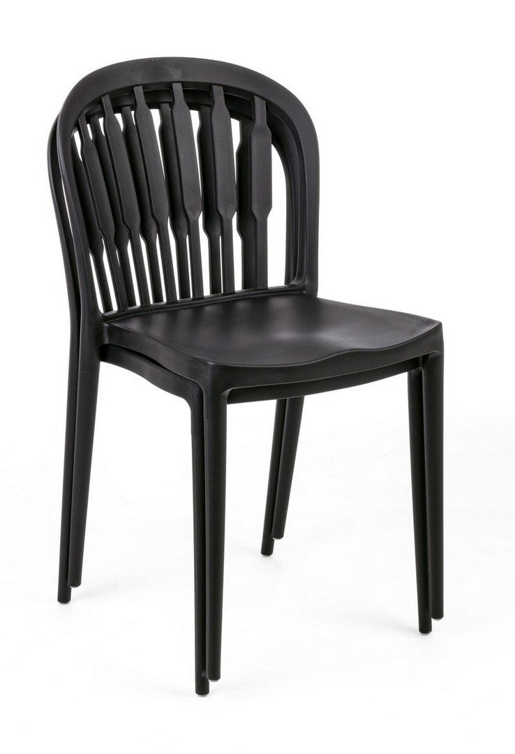 Set 4 scaune din plastic Paxton Negru, l41xA52,5xH81 cm (2)