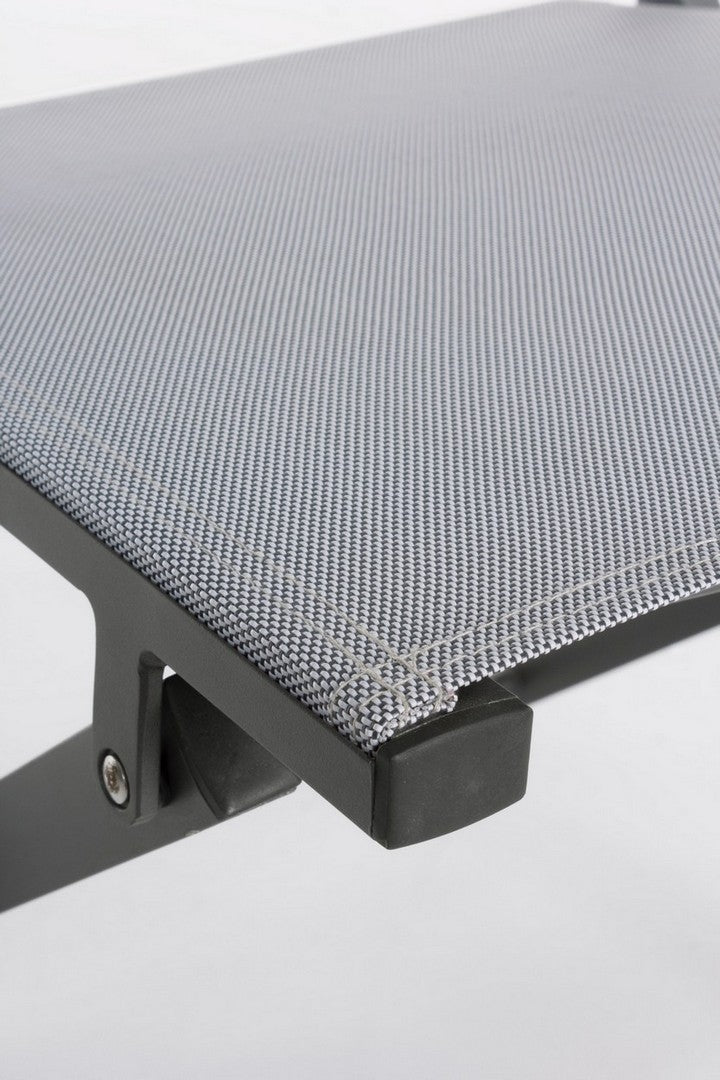 Set 4 scaune pliabile de gradina / terasa din metal si material textil Elin Gri / Antracit, l47xA57xH88 cm (6)
