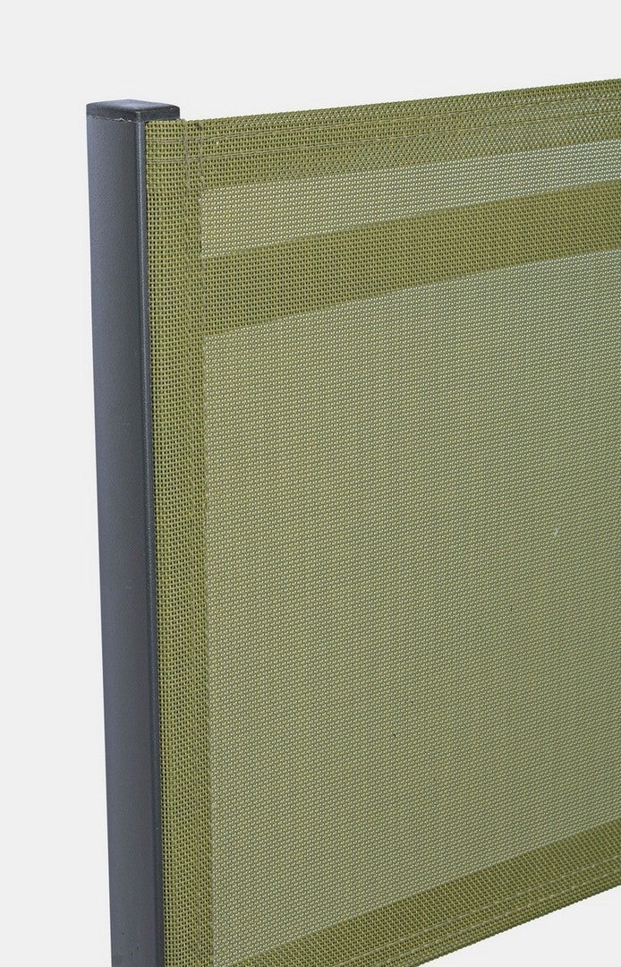 Set 4 scaune pliabile de gradina / terasa din metal  si material textil Elin Verde / Antracit, l47xA57xH88 cm (5)