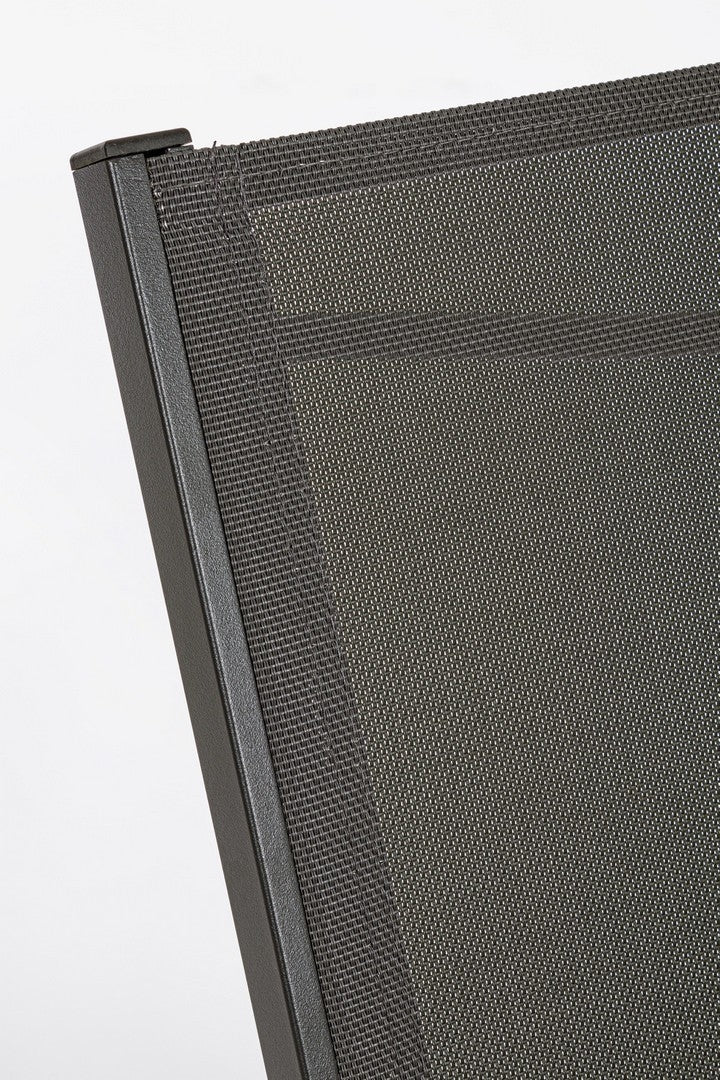 Set 4 scaune pliabile de gradina / terasa din metal si material textil Hilde Antracit, l48xA55,5xH82,5 cm (4)
